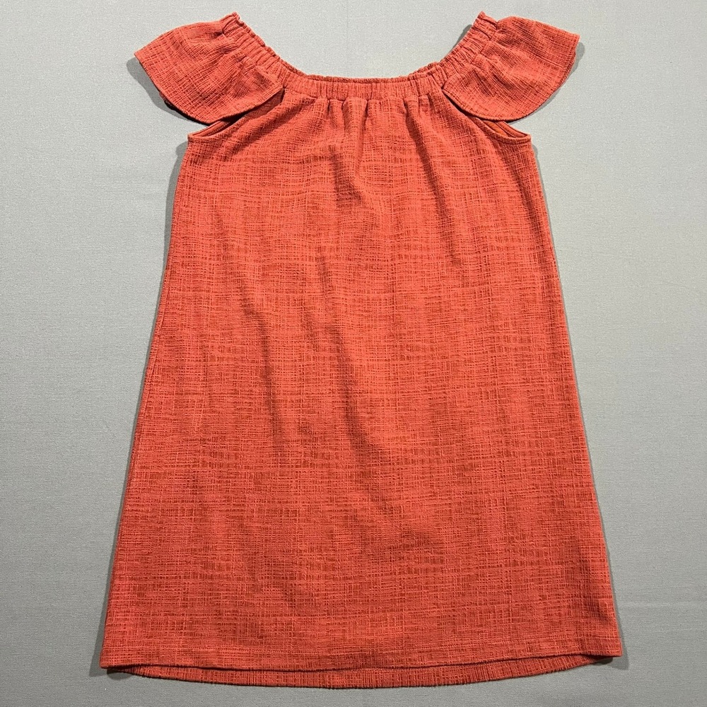 Madewell‎ Dress Texture & Thread Off The Shoulder Burnt Orange Women's XS K8469